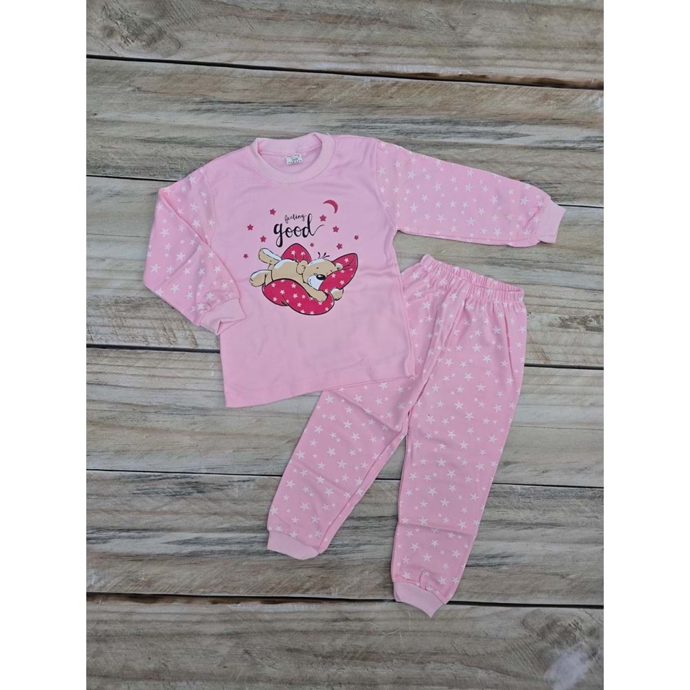 (4-5-6) Yaş SUPERMINI AYICIKLI MEVSİMLİK PİJAMA TAKIMI