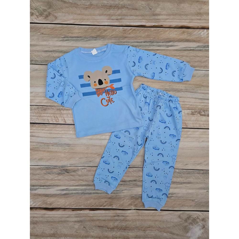 (4-5-6) Yaş KOALA DESENLİ MEVSİMLİK PİJAMA TAKIMI