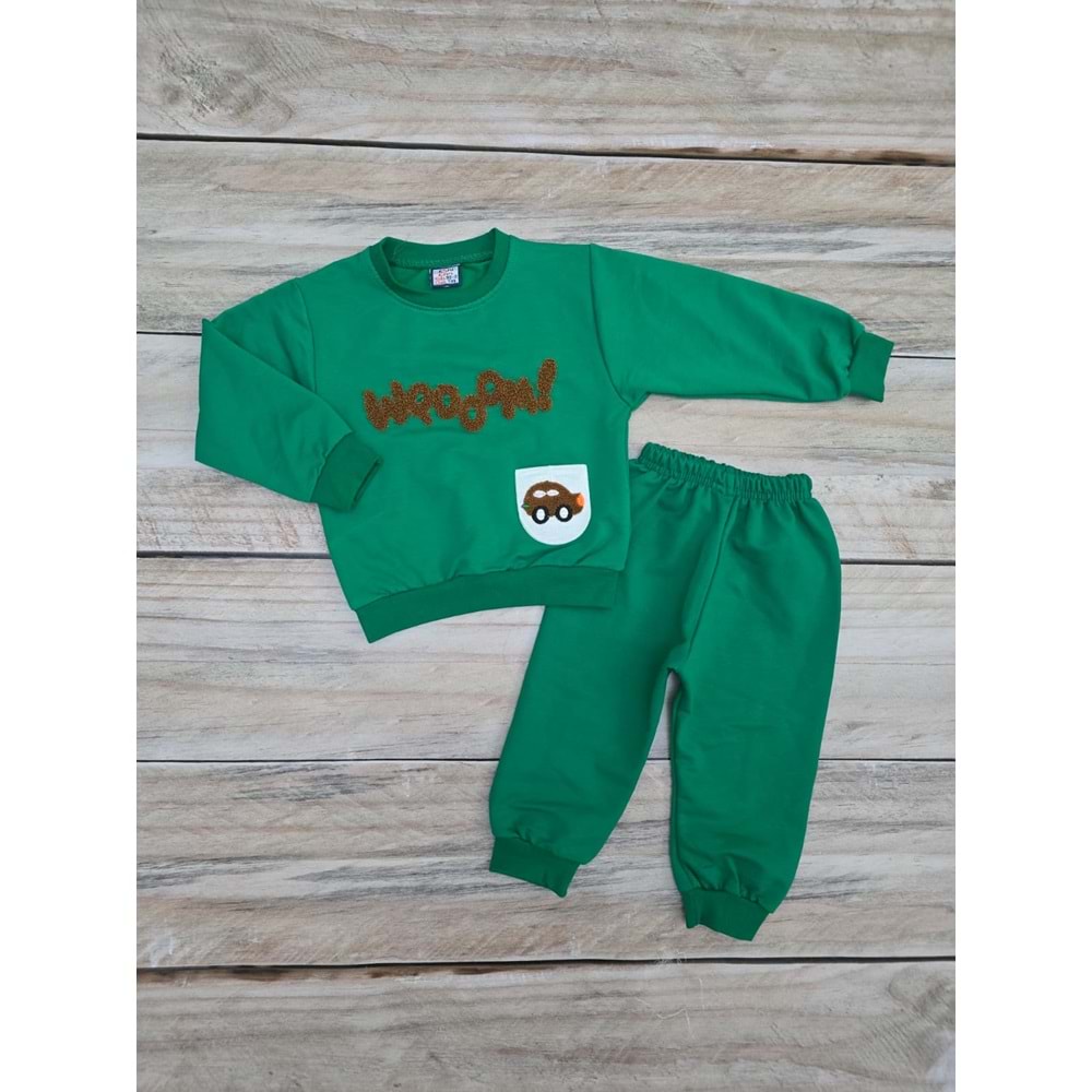 (2-5) Yaş KESKİNCAN WOOOM DESENLİ MEVSİMLİK TAKIM