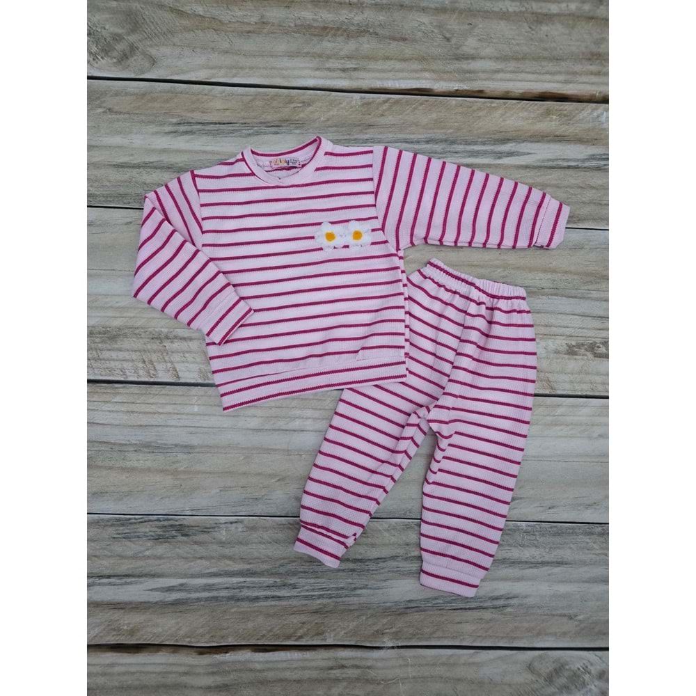 KESKİNCAN PAPATYA NAKIŞLI MEVSİMLİK TAKIM - BEYAZ - 3 YAŞ