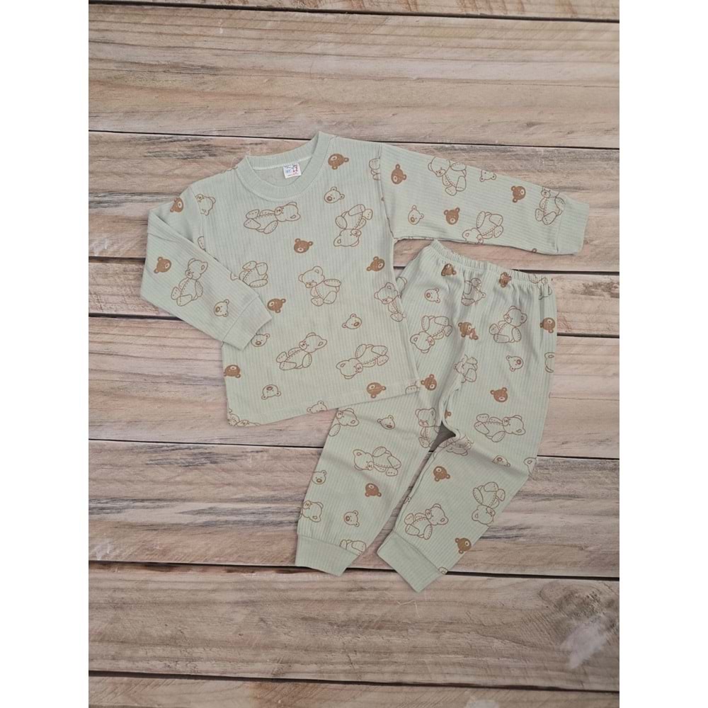 ÇUM ÇUM BEAR BASKILI MEVSİMLİK PİJAMA - DESENLİ - 5 YAŞ