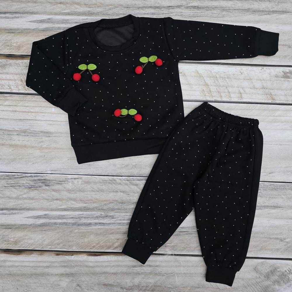 (1-4) Yaş TIRTIL KİRAZ NAKIŞLI MEVSİMLİK TAKIM