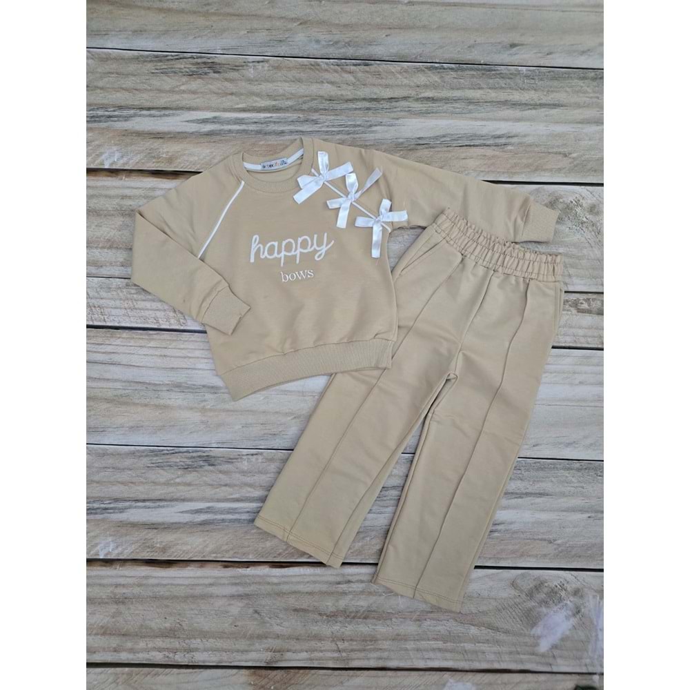 ARTEX HAPPY NAKIŞLI MEVSİMLİK TAKIM - KREM - 4-5 YAŞ