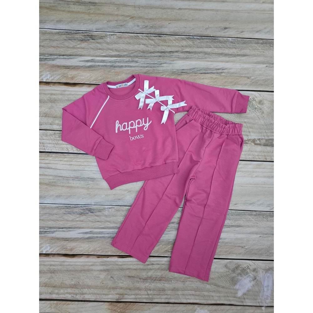 ARTEX HAPPY NAKIŞLI MEVSİMLİK TAKIM - PEMBE - 4-5 YAŞ