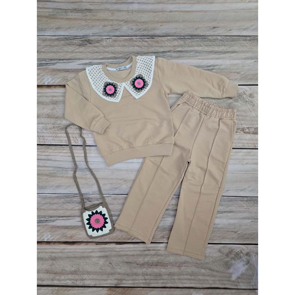 ARTEX ÇANTALI MEVSİMLİK TAKIM - KREM - 6-7 YAŞ