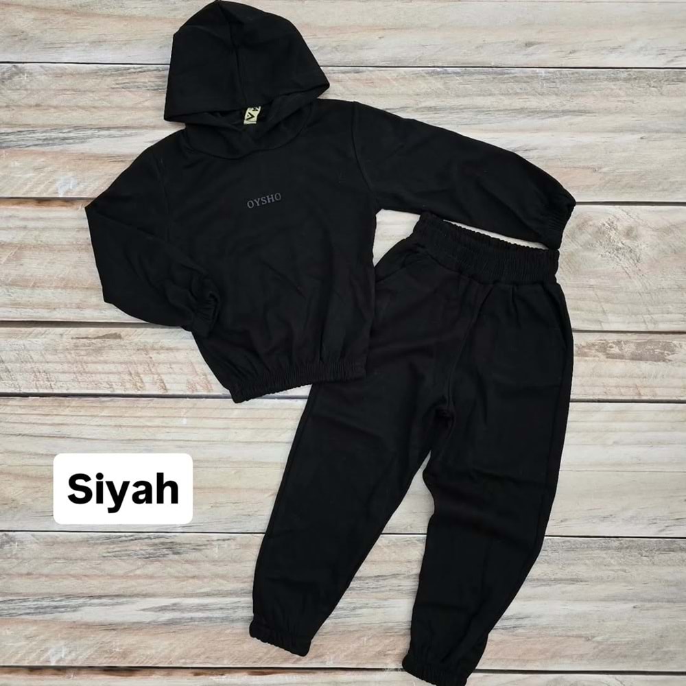OYS KAPŞONLU MEVSİMLİK TAKIM - SİYAH - 11 YAŞ