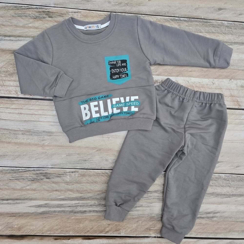 (1-4) Yaş ARTEX BELIEVE BASKILI MEVSİMLİK TAKIM