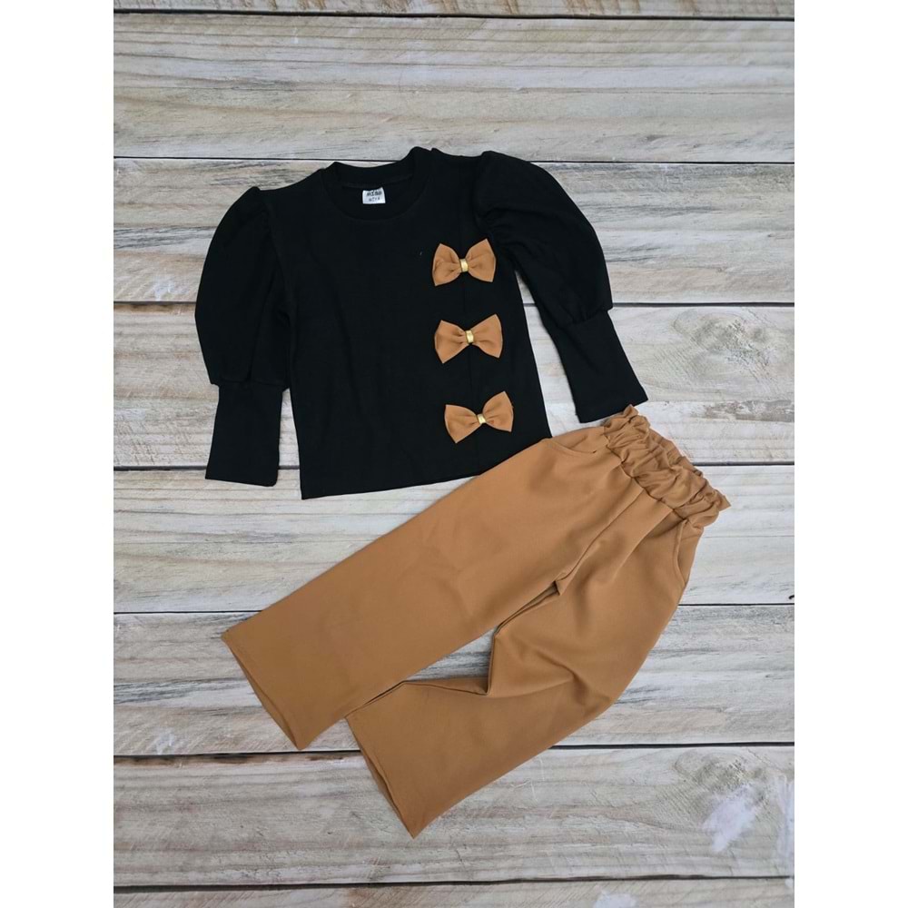 (6-10) Yaş MİSS MİYA KURDALELİ KUMAŞ PANTOLONLU TAKIM
