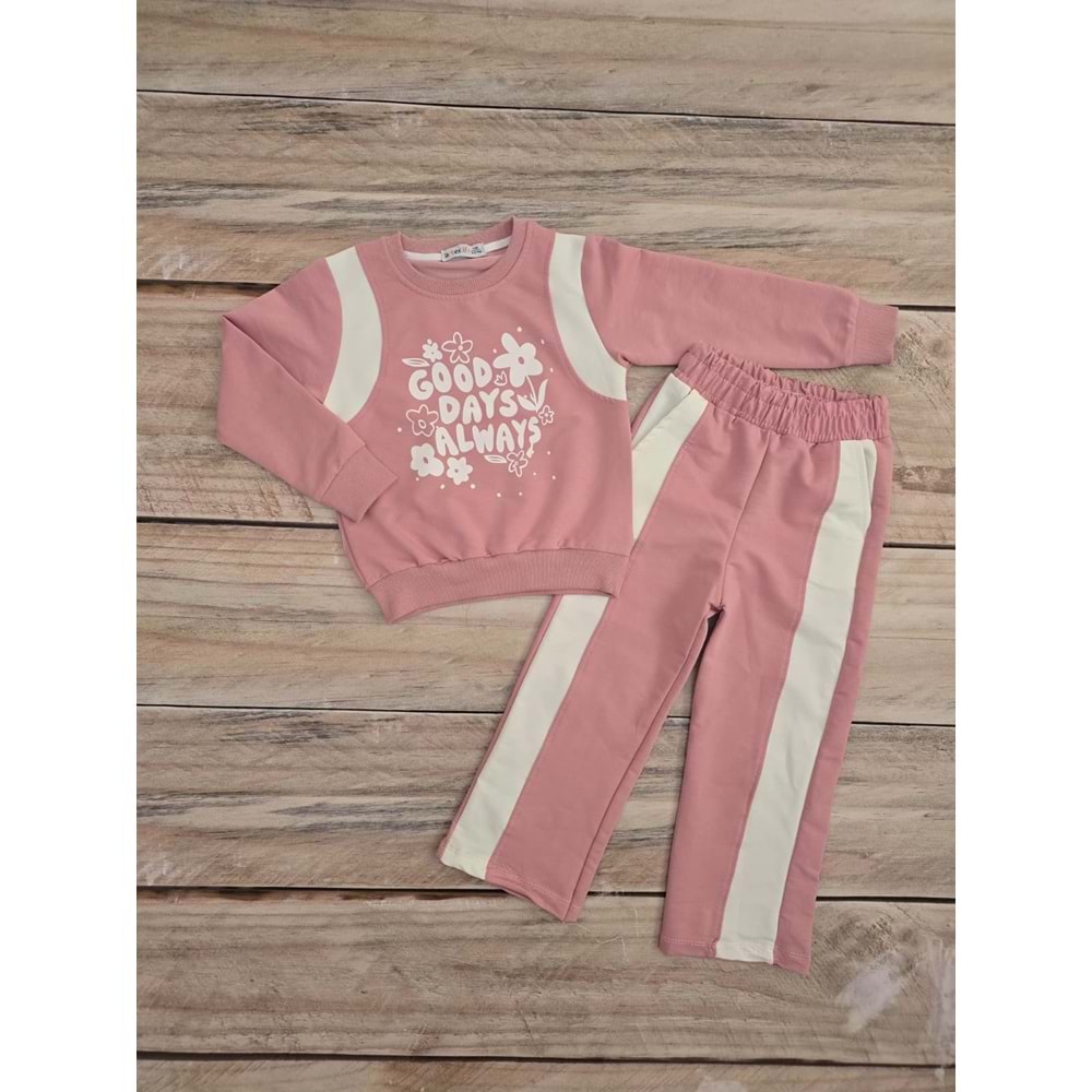 (4-10) ARTEX GOOD DAYS ALWAYS MEVSİMLİK TAKIM - GÜL KURUSU - 4-5 YAŞ