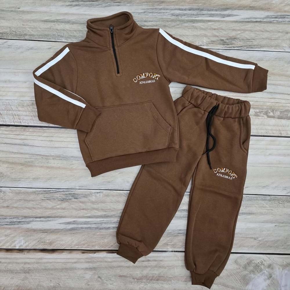 (4-12) Yaş SRC FERMUARLI YAKA ÜÇ İP TAKIM