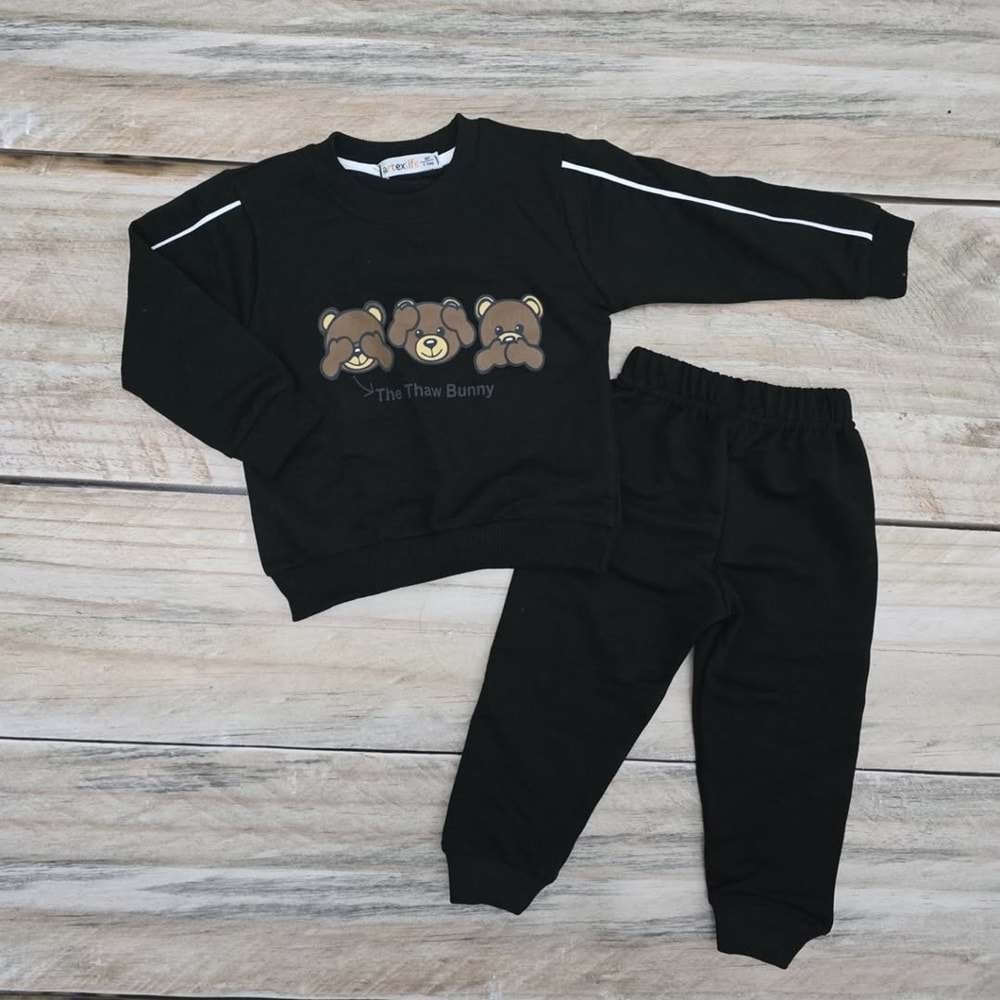 (1-4) Yaş ARTEX ÜÇ MAYMUN DESENLİ MEVSİMLİK TAKIM