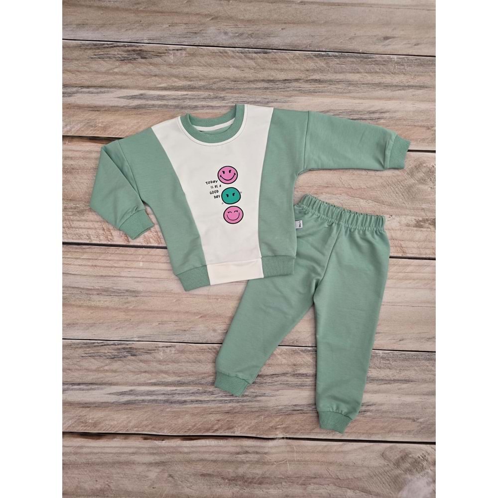 (1-4) Yaş ARTEX GÜLEN YÜZ MEVSİMLİK TAKIM - YEŞİL - 1 YAŞ