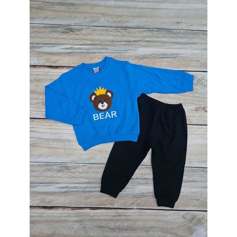 (2-5) Yaş KESKİNCAN AYI KRAL MEVSİMLİK TAKIM - MAVİ - 4 YAŞ