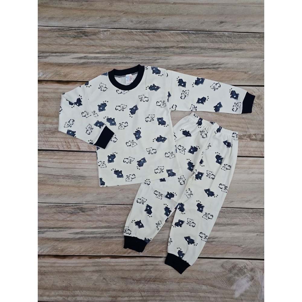 (4-5-6) Yaş ÇUM ÇUM KÜÇÜK AYICIK PİJAMA TAKIMI