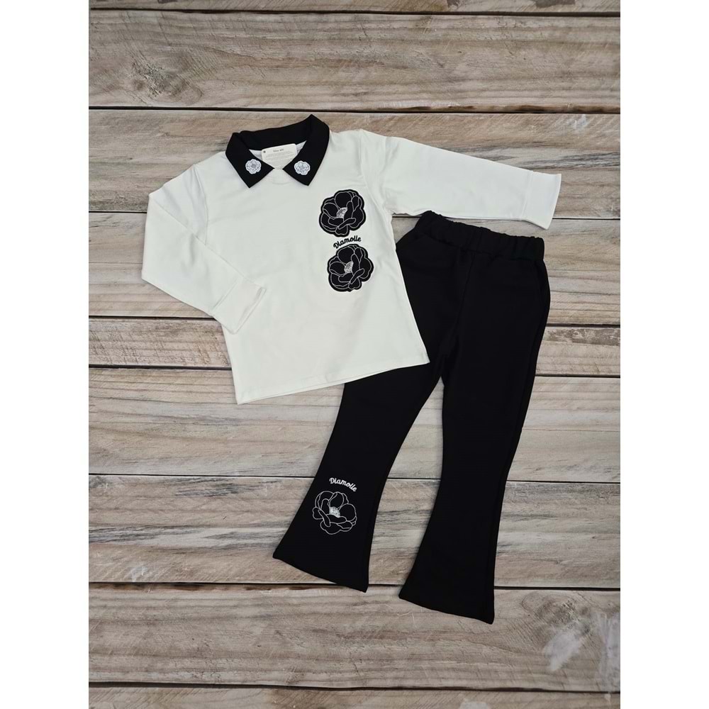 (6-9) Yaş GB YAKALI GÜL APLİKELİ MEVSİMLİK TAKIM