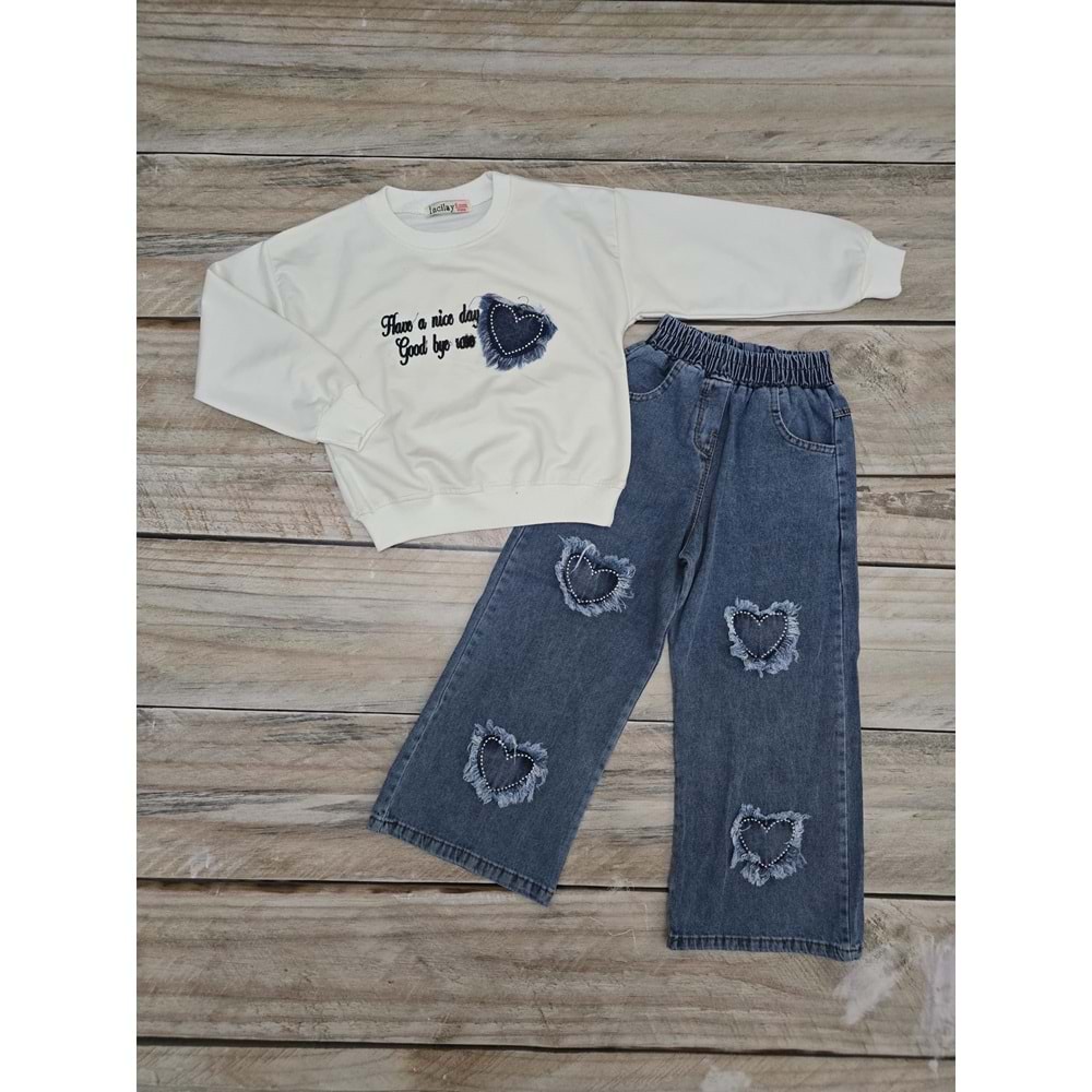 (6-10) Yaş İNCİLAY KALPLİ KOT TAKIM