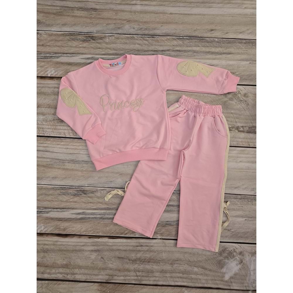 (3-10) Yaş TİNTİNİ PRINCESS MEVSİMLİK TAKIM - PEMBE - 3-4 YAŞ