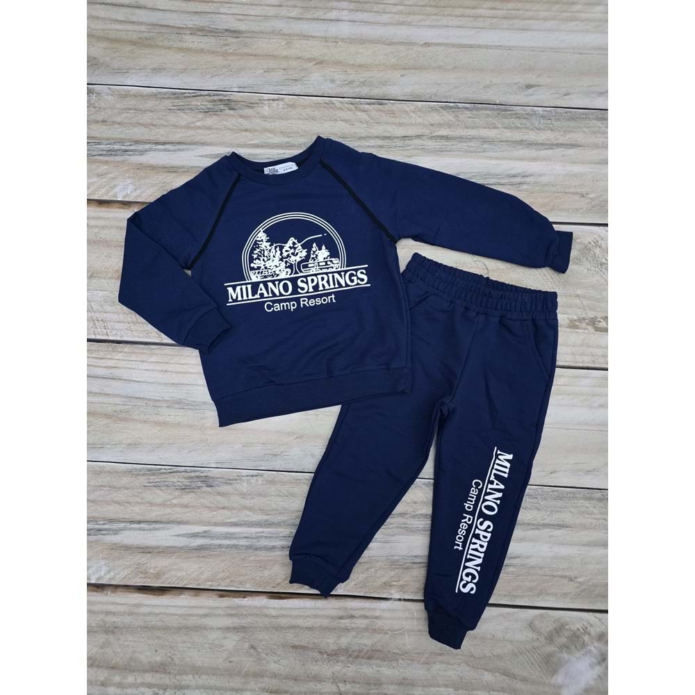 (4-12) Yaş MİLLA KIDS MILANO SPRINGS DESENLİ MEVSİMLİK TAKIM