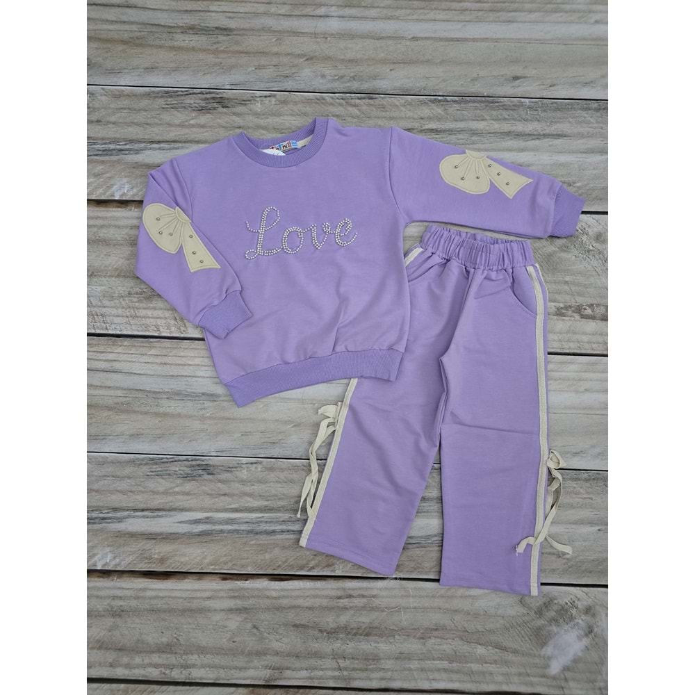 (3-10) Yaş TİNTİNİ LOVE DESENLİ MEVSİMLİK TAKIM