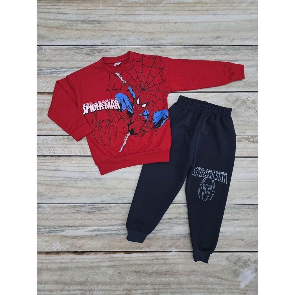 (3-12) Yaş MEMOCAN SPIDERMAN DESENLİ MEVSİMLİK TAKIM - DESENLİ - 9-10 YAŞ
