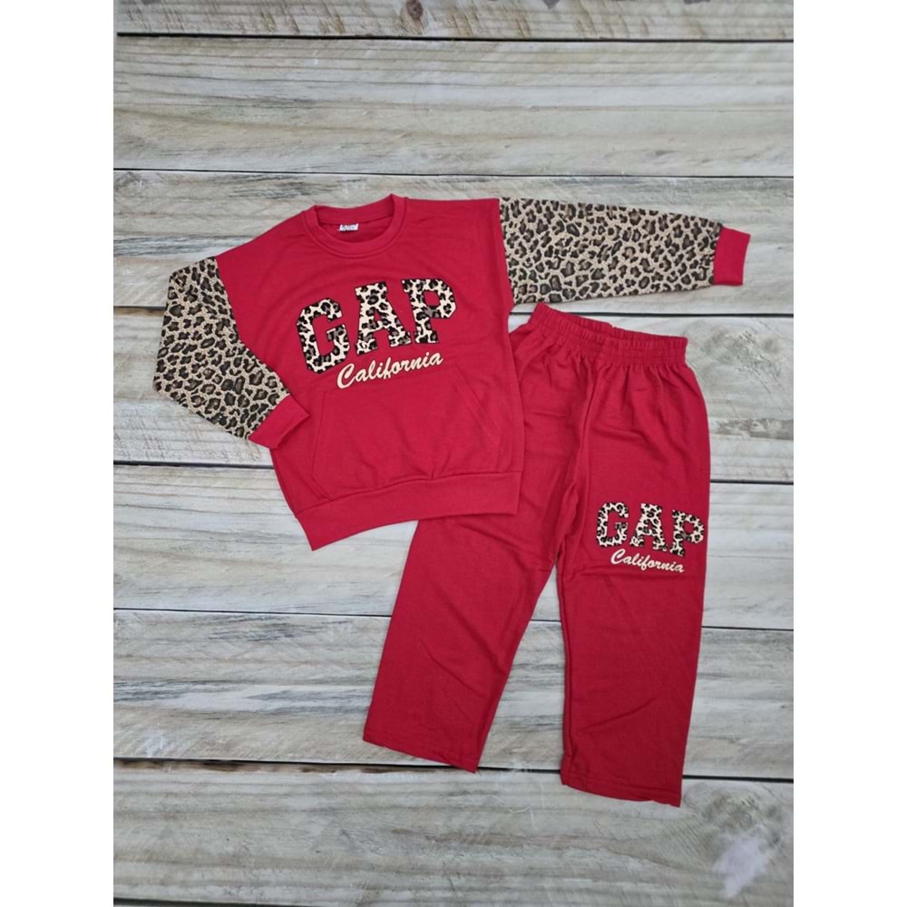 (3-12) Yaş MEMOCAN GP BASKILI MEVSİMLİK TAKIM - NAR ÇİÇEĞİ - 11-12 YAŞ