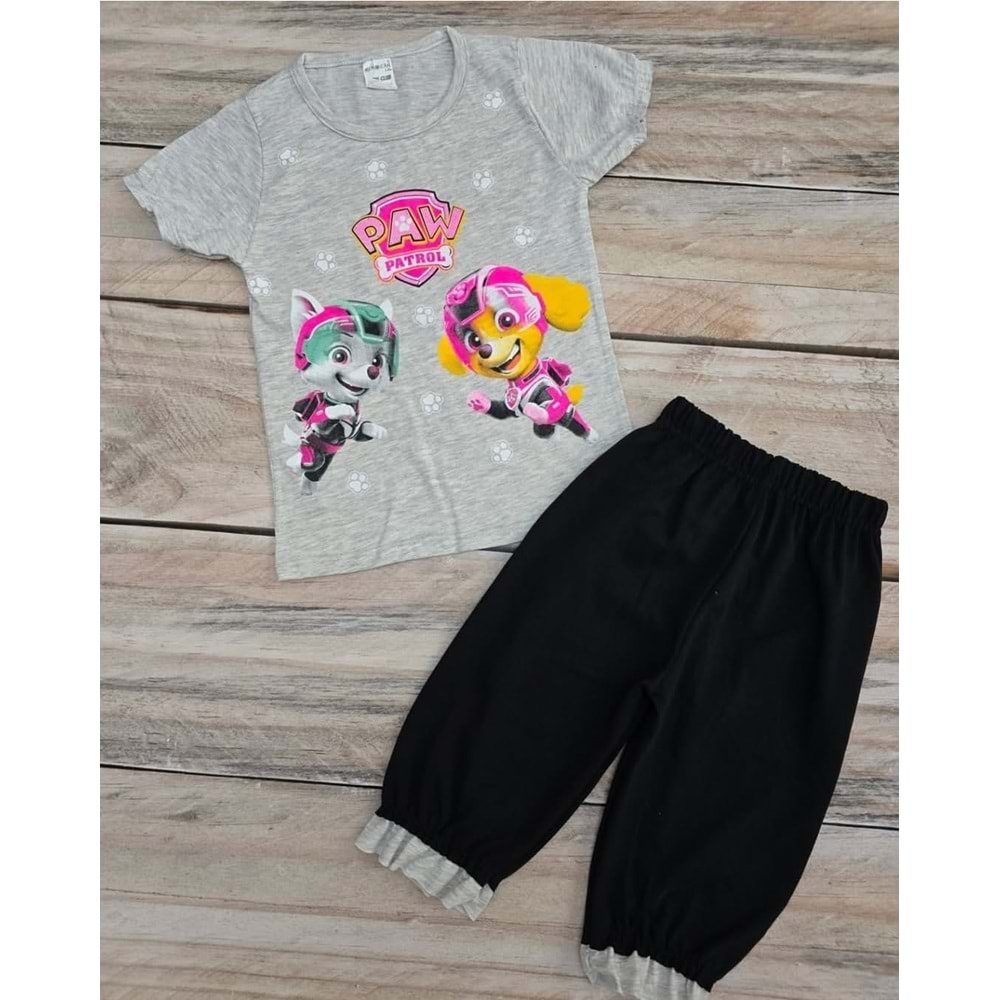 (5-8) Yaş MEMOCAN PAW PATROL BASKILI KAPRİ TAKIM - GRİ - 7-8 YAŞ