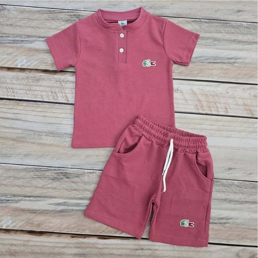 (3-10) Yaş TİNTİNİ LCST BASKILI ŞORTLU TAKIM - BORDO - 5-6 YAŞ