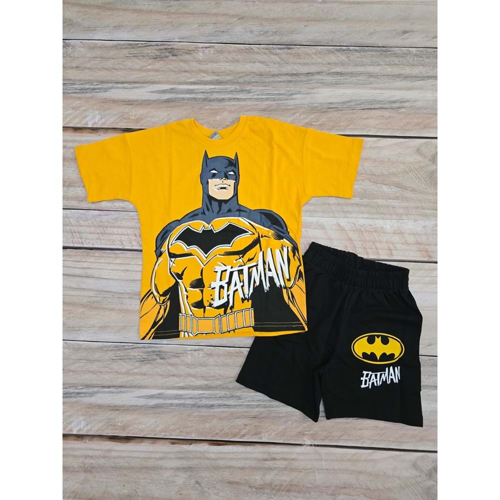 (3-10) Yaş MDY BATMAN BASKILI ŞORTLU TAKIM - DESENLİ - 9-10 YAŞ