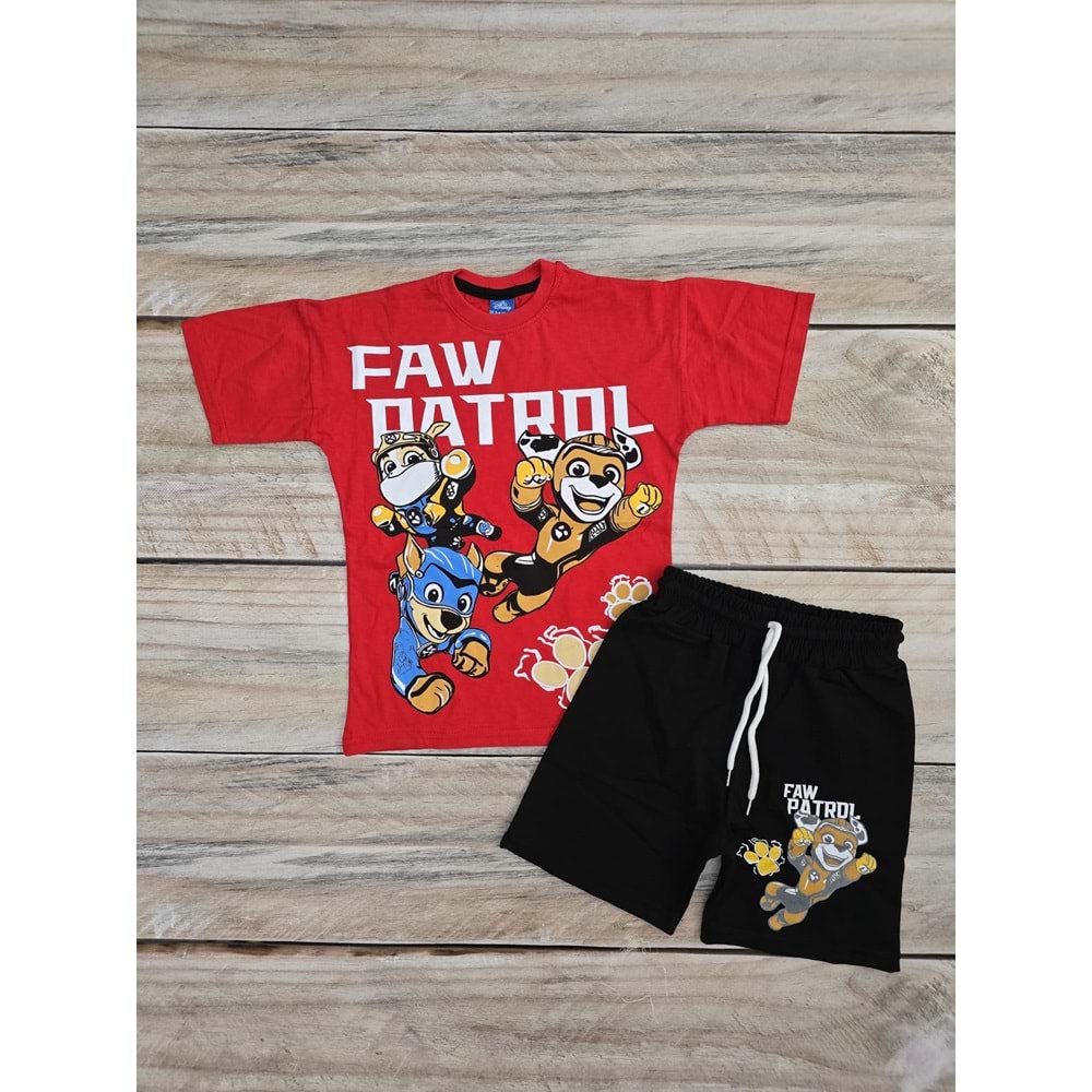 (3-10) Yaş MRT KIDS PAW PATROL DESENLİ ŞORTLU TAKIM - DESENLİ - 3-4 YAŞ