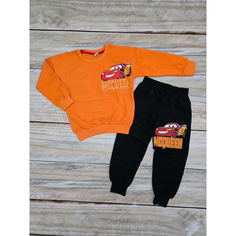 (3-10) Yaş MRT KIDS MCQUEEN DESENLİ MEVSİMLİK TAKIM - DESENLİ - 7-8 YAŞ