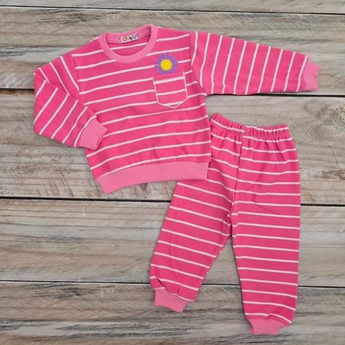 (2-5) Yaş PAPATYA DESENLİ SELANİK KUMAŞ TAKIM