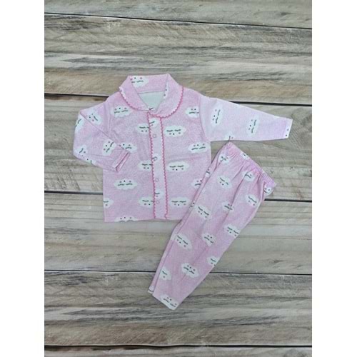 (1-2-3) Yaş DÜĞMELİ MEVSİMLİK PİJAMA TAKIMI