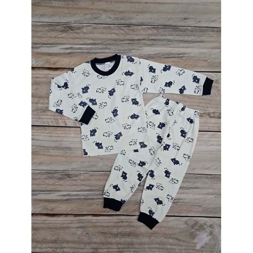 (4-5-6) Yaş ÇUM ÇUM KÜÇÜK AYICIK PİJAMA TAKIMI