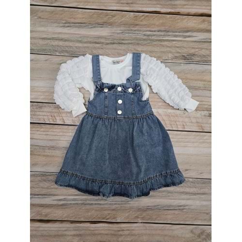 (3-7) İNCİLAY BADİLİ KOT ELBİSE