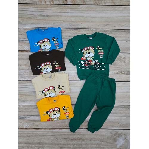 (1-3) Yaş PEGAS KEDİ DESENLİ MEVSİMLİK TAKIM