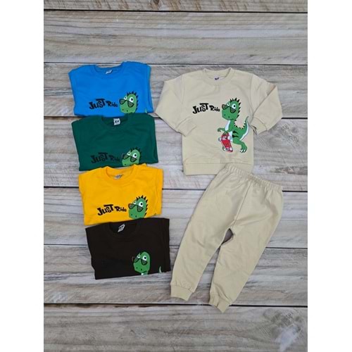 (1-3) Yaş PEGAS JUST RIDE DİNO DESENLİ MEVSİMLİK TAKIM