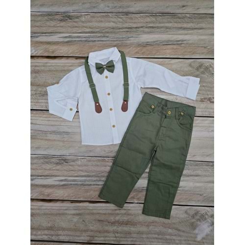 (1-8) Yaş CELIX PAPYONLU KETEN PANTOLONLU TAKIM