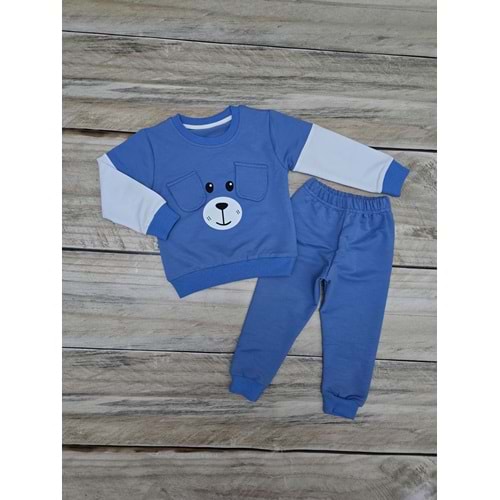 (1-4) Yaş ARTEX KULAKLI KÖPEK DESENLİ MEVSİMLİK TAKIM