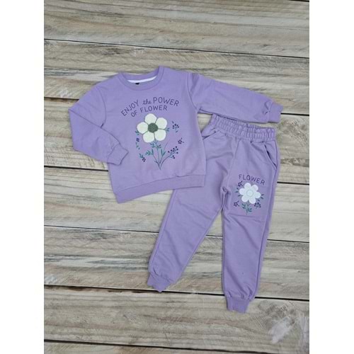 (4-12) Yaş MİLLA KİDS FLOWER DESENLİ MEVSİMLİK TAKIM