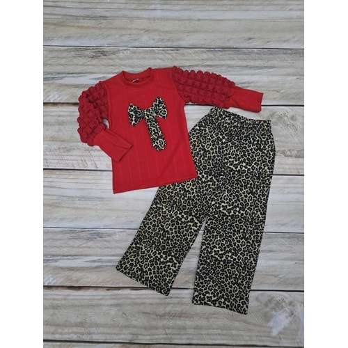 (3-10) Yaş TİDU LEOPAR DESENLİ MEVSİMLİK TAKIM