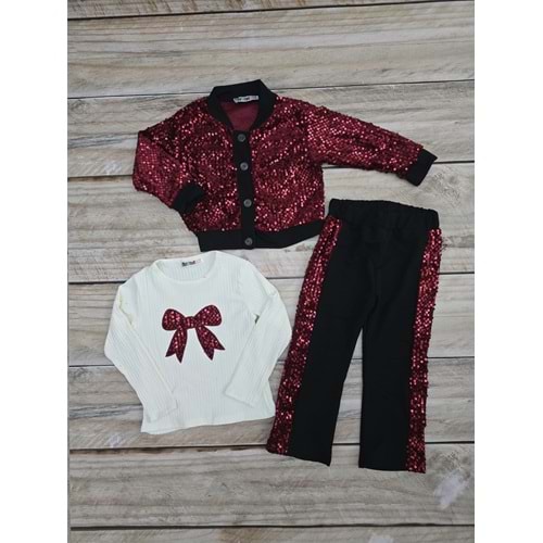 (3-10) Yaş PULLU FİYONK DESENLİ CEKETLİ TAKIM
