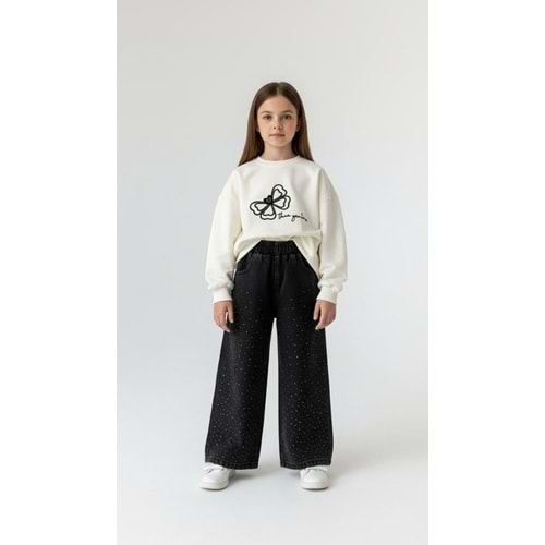 (6-10) Yaş İNCİLAY TAŞLI KOT PANTOLONLU TAKIM