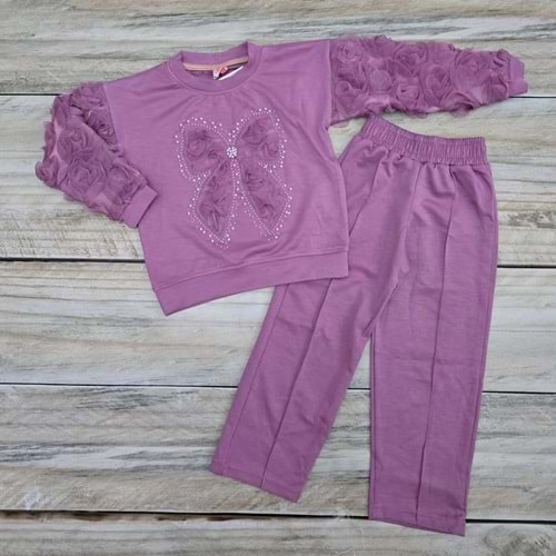 (4-8) Yaş TİDU KIDS KOLU GÜLLÜ MEVSİMLİK TAKIM