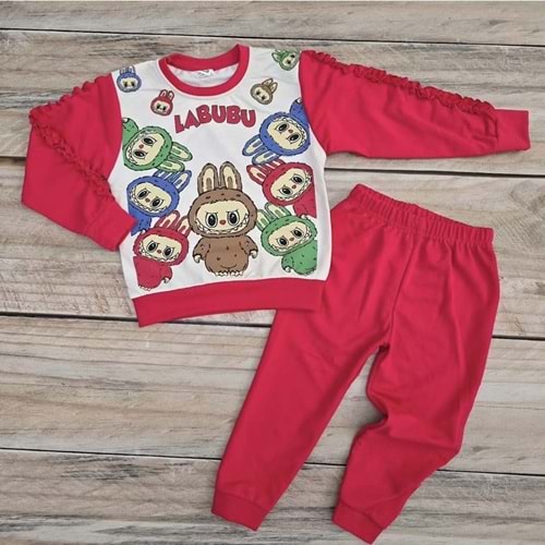 (2-5) Yaş MEMOCAN LABUBU BASKILI MEVSİMLİK TAKIM