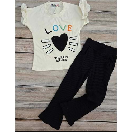 (3-10) Yaş LOVE DESENLİ TAYTLI TAKIM