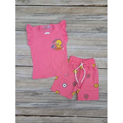 (3-10) Yaş TİNTİNİ TWEETY BASKILI ŞORTLU TAKIM