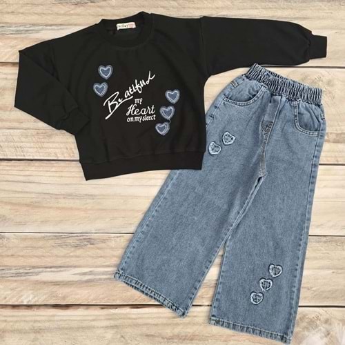 (6) Yaş İNCİLAY KALPLİ KOT TAKIM