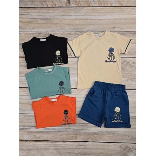 (4-12) Yaş TOMICO GOO-WOW BASKILI ŞORTLU TAKIM