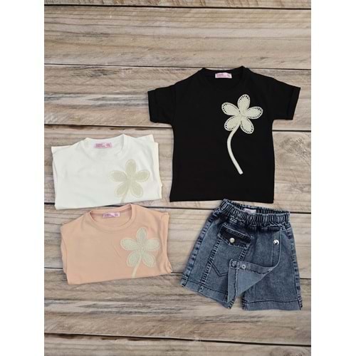 (3-10) Yaş CMK ŞORT ETEKLİ KOT TAKIM