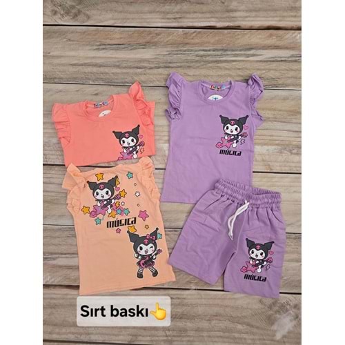 (3-10) Yaş TİNTİNİ KUROMİ DESENLİ ŞORTLU TAKIM